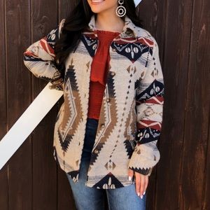 Country Girl ” Reversed Print Aztec Jacket
